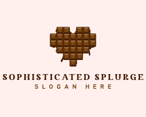 Sweet Chocolate Heart logo design