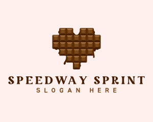 Sweet Chocolate Heart logo design