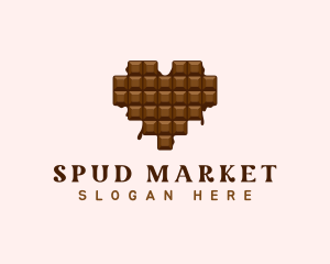 Sweet Chocolate Heart logo design