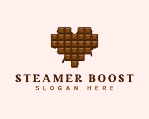 Sweet Chocolate Heart logo design