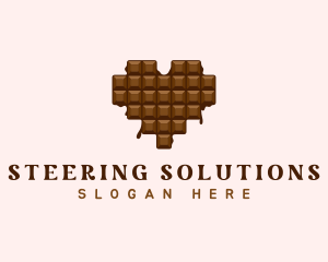 Sweet Chocolate Heart logo design