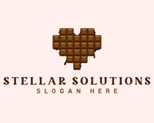 Sweet Chocolate Heart logo design