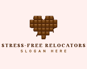 Sweet Chocolate Heart logo design