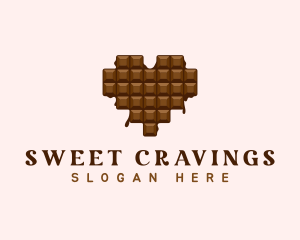 Sweet Chocolate Heart logo design