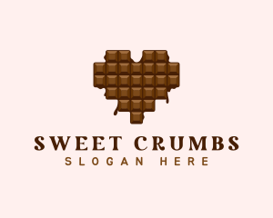 Sweet Chocolate Heart logo design