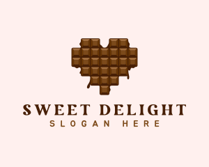 Sweet Chocolate Heart logo design