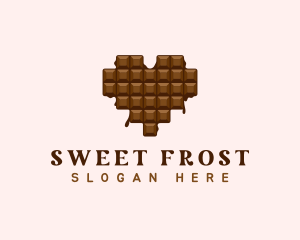 Sweet Chocolate Heart logo design