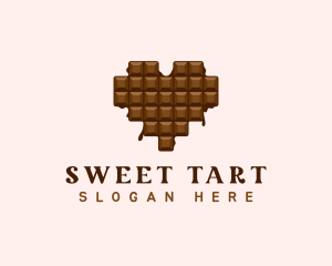 Sweet Chocolate Heart logo design