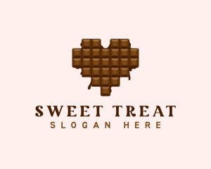 Sweet Chocolate Heart logo design