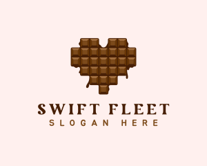 Sweet Chocolate Heart logo design