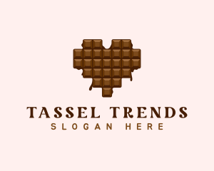 Sweet Chocolate Heart logo design