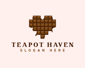 Sweet Chocolate Heart logo design