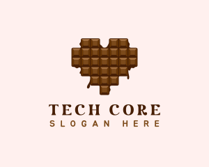 Sweet Chocolate Heart logo design