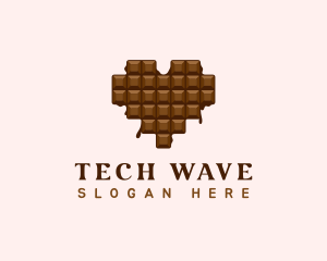 Sweet Chocolate Heart logo design