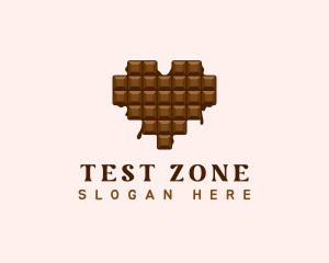 Sweet Chocolate Heart logo design