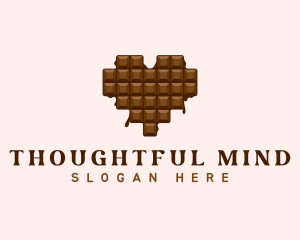 Sweet Chocolate Heart logo design