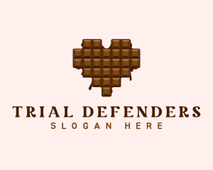 Sweet Chocolate Heart logo design