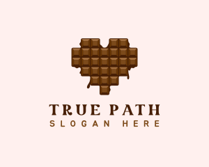 Sweet Chocolate Heart logo design