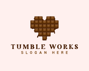 Sweet Chocolate Heart logo design