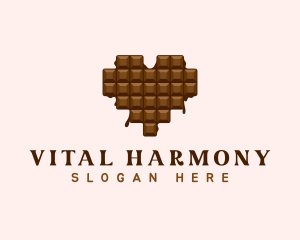 Sweet Chocolate Heart logo design