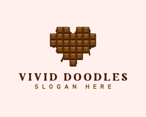 Sweet Chocolate Heart logo design