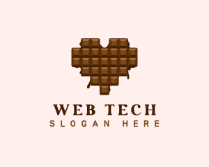 Sweet Chocolate Heart logo design