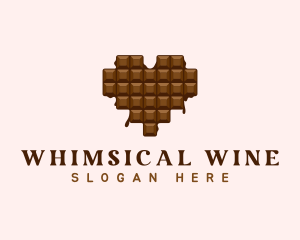 Sweet Chocolate Heart logo design