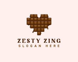 Sweet Chocolate Heart logo design