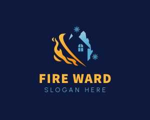 House Fire Ice logo design