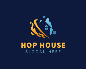 House Fire Ice logo design