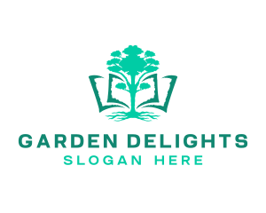 Garden Tree Library logo design