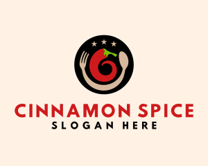 Chili Spoon Fork logo design