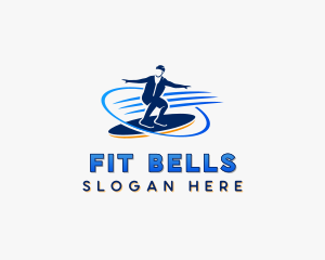 Skimboarding Athletic Fitness logo design