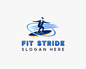 Skimboarding Athletic Fitness logo design