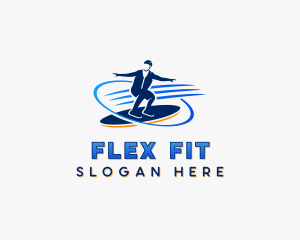 Skimboarding Athletic Fitness logo design