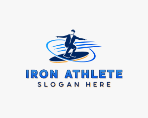 Skimboarding Athletic Fitness logo design