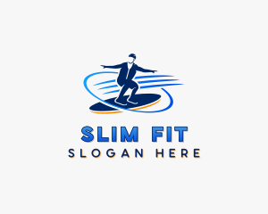 Skimboarding Athletic Fitness logo design