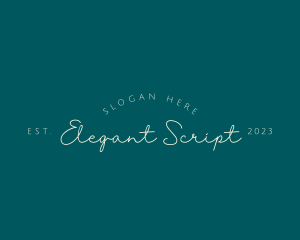 Handwritten Script Business logo design