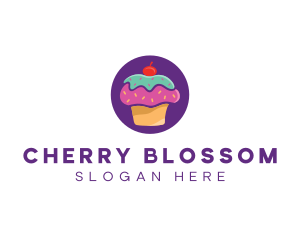 Cherry Cupcake Bakery logo design