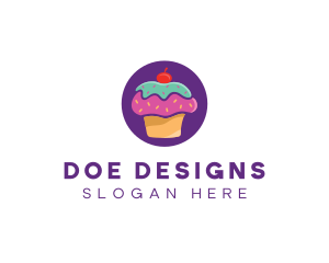 Cherry Cupcake Bakery logo design