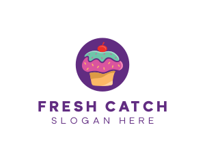 Cherry Cupcake Bakery logo design