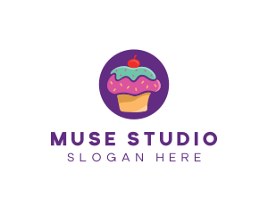 Cherry Cupcake Bakery logo design