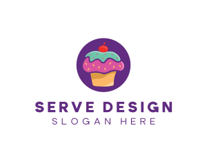 Cherry Cupcake Bakery logo design