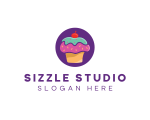 Cherry Cupcake Bakery logo design