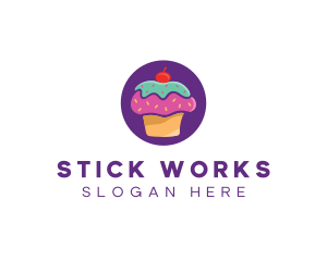 Cherry Cupcake Bakery logo design