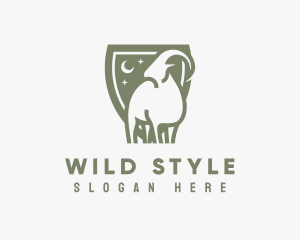 Wild Ram Shield logo design