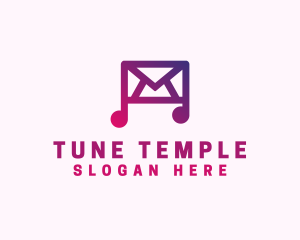 Mail Envelope Music Note logo