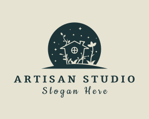 House Floral Garden  logo design