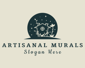 House Floral Garden  logo design