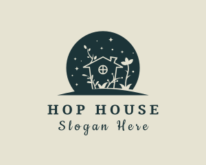 House Floral Garden  logo design